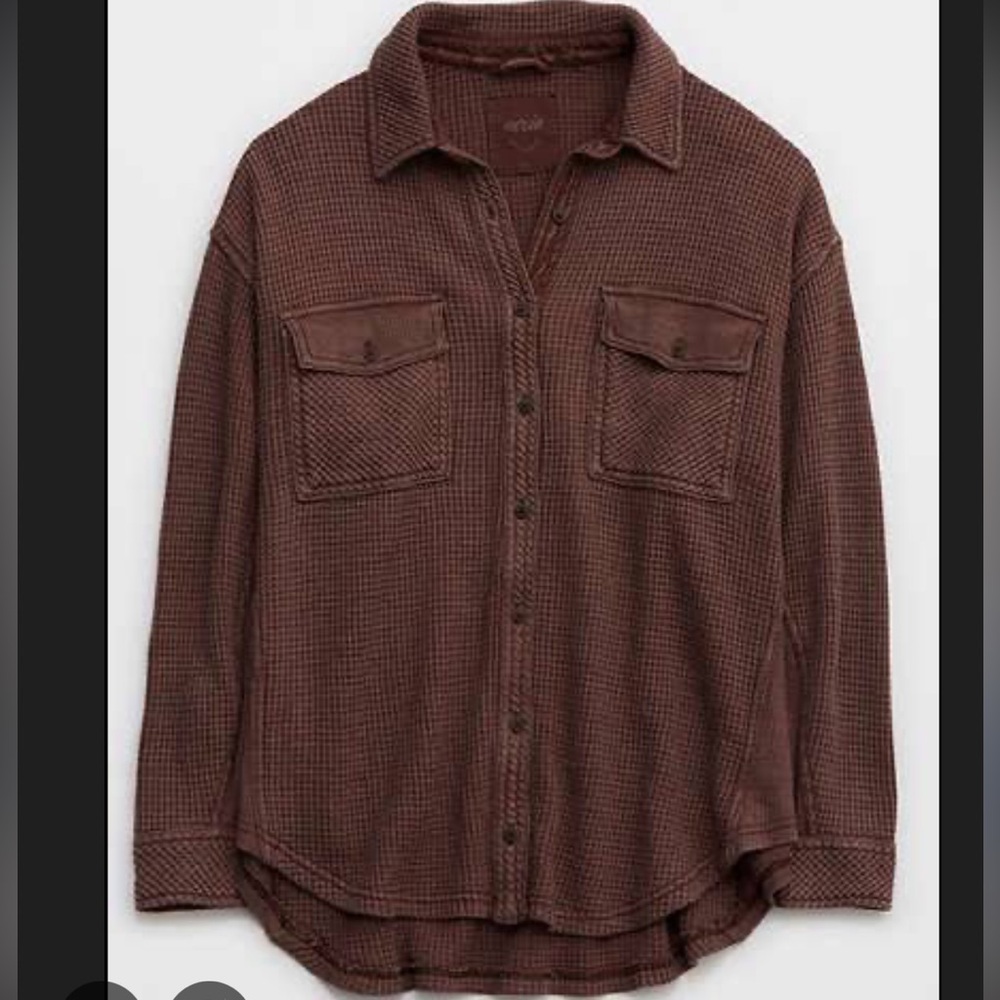 Aerie Chocolate Knit Top